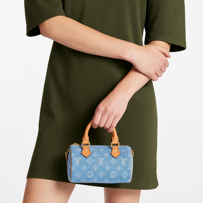 Nano Speedy Sky Denim Bag