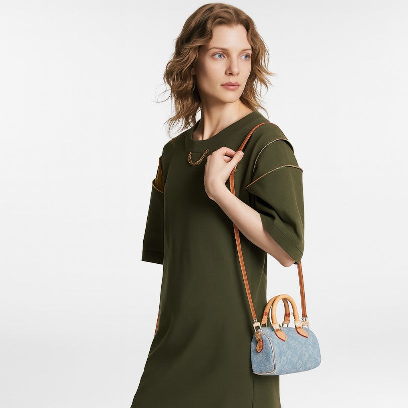 Nano Speedy Sky Denim Bag
